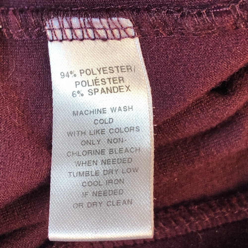 Loft Womens Velour LS Sweatshirt Pullover Burgundy Small Petite Whimsigoth‎ Cozy - Picture 7 of 7